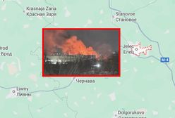 Słupy ognia widoczne z daleka. Pożar w strefie przemysłowej w Rosji