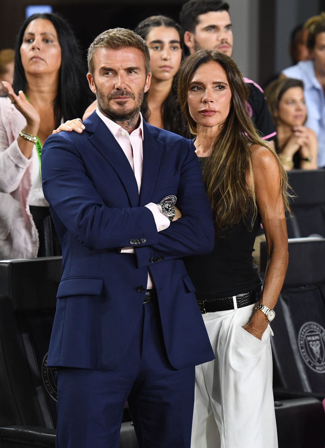 Victoria i David Beckhamowie zadają szyku na meczu
