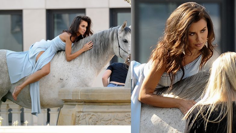 Natalia Siwiec pozuje z koniem