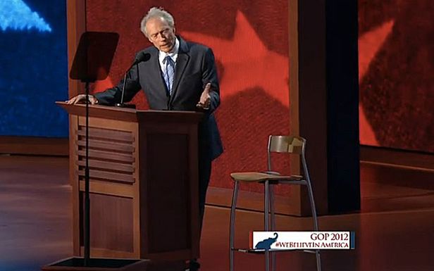 Clint Eastwood na konwencji Republikanów (Fot. YouTube)