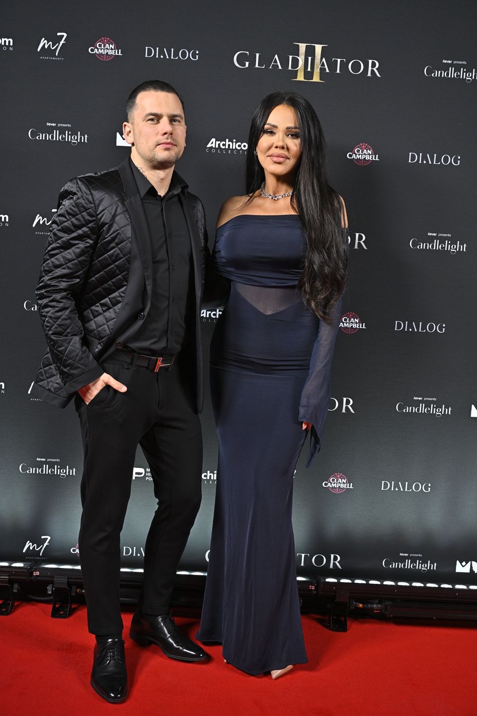 Sylwia Bomba i Grzegorz Collins na premierze "Gladiatora 2"