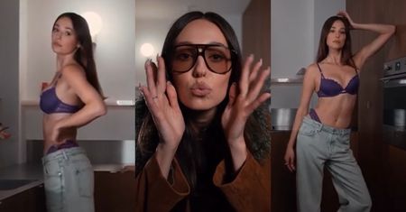 Izabella Krzan prezentuje bieliznę, pozując w kuchni. Fani płoną z zachwytu: "Hotówa"