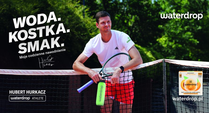 Hubert Hurkacz w kampanii "Moje codzienne nawodnienie"