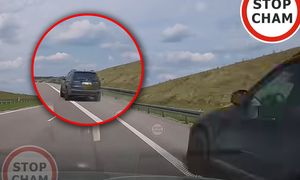 Pędził z zawrotną prędkością. Jego wyczyn na S7 nagrała kamera