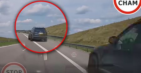 Pędził z zawrotną prędkością. Jego wyczyn na S7 nagrała kamera