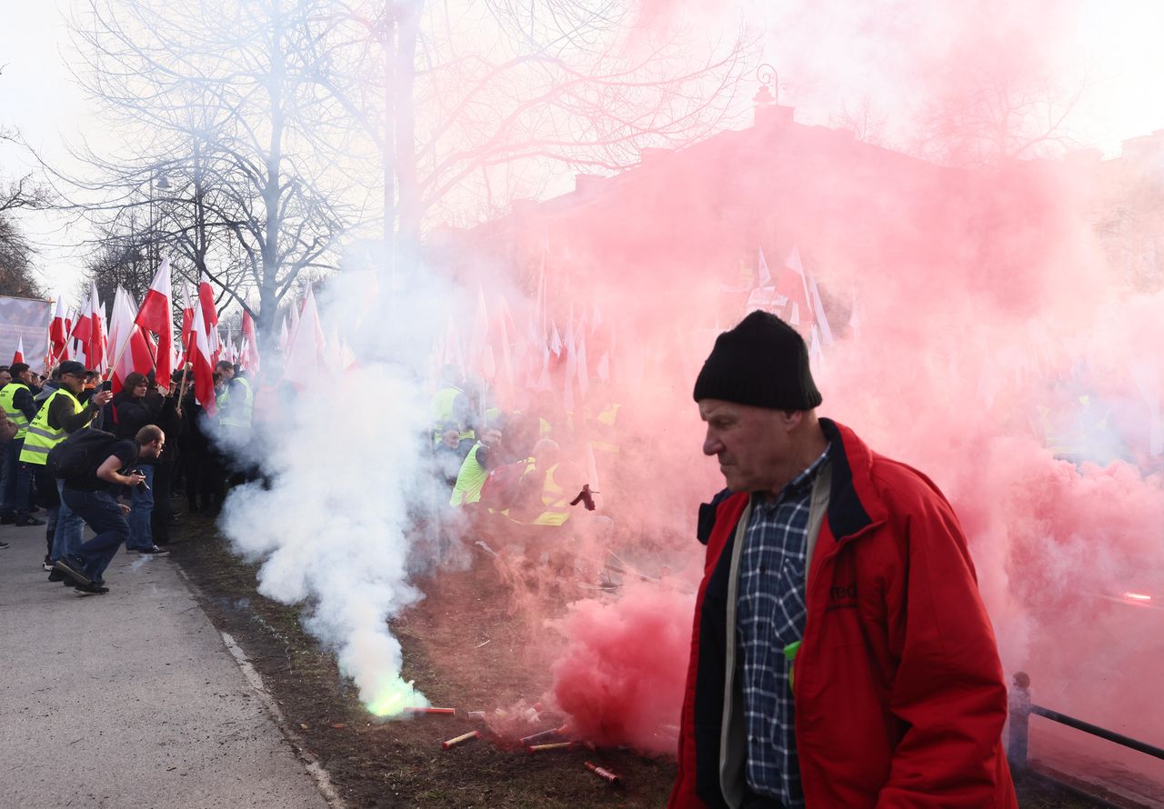 Protest rolników w Warszawie z 27 lutego. Nowa demonstracja jest planowana na 6 marca. 
