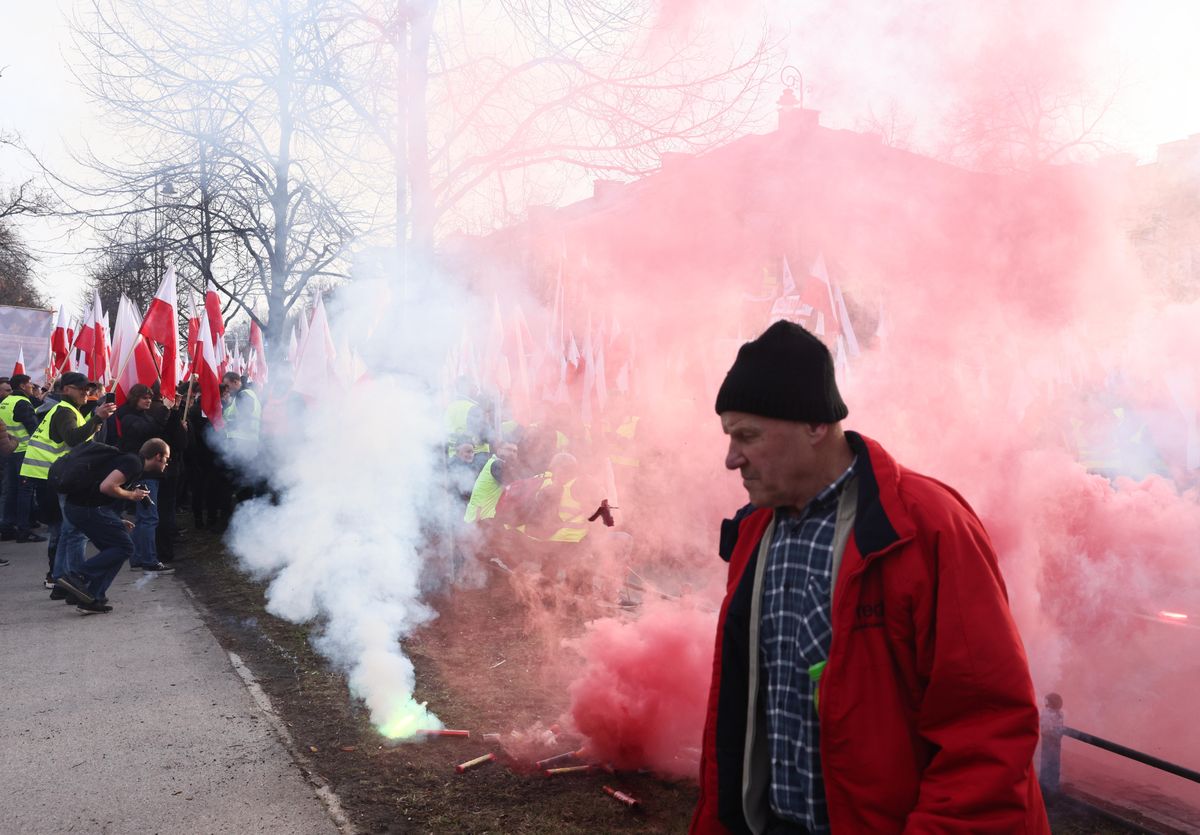 Protest rolników w Warszawie z 27 lutego. Nowa demonstracja jest planowana na 6 marca. 
