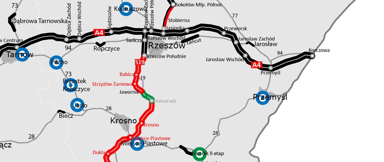 Odcinek S19 Babica-Jawornik będzie miał 11 km długości