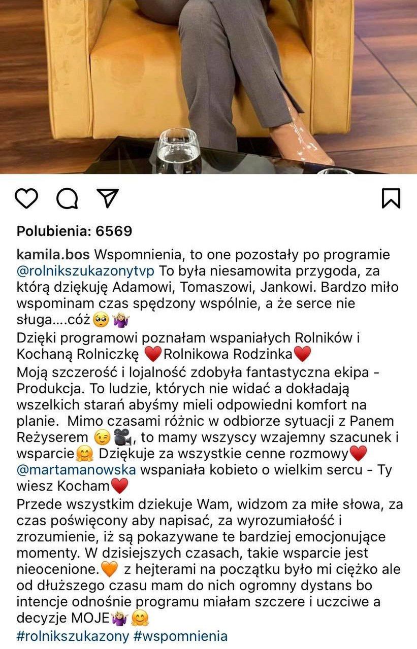 Post Kamili na Instagramie 