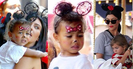 Kim i Kanye z córką w Disneylandzie! (ZDJĘCIA)