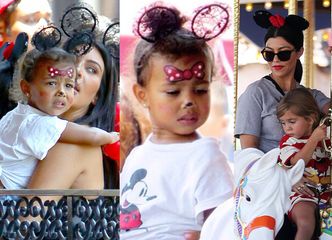 Kim i Kanye z córką w Disneylandzie! (ZDJĘCIA)