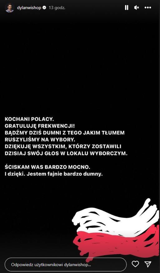 Dawid Podsiadło dziękuje fanom za udział w wyborach