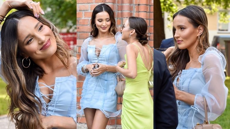 Marina Łuczenko na ślubie Antka Królikowskiego i Joanny Opozdy