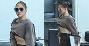 Jennifer Lopez wciąga brzuch na widok paparazzi. Z takim sześciopakiem nie musiała... (ZDJĘCIA)