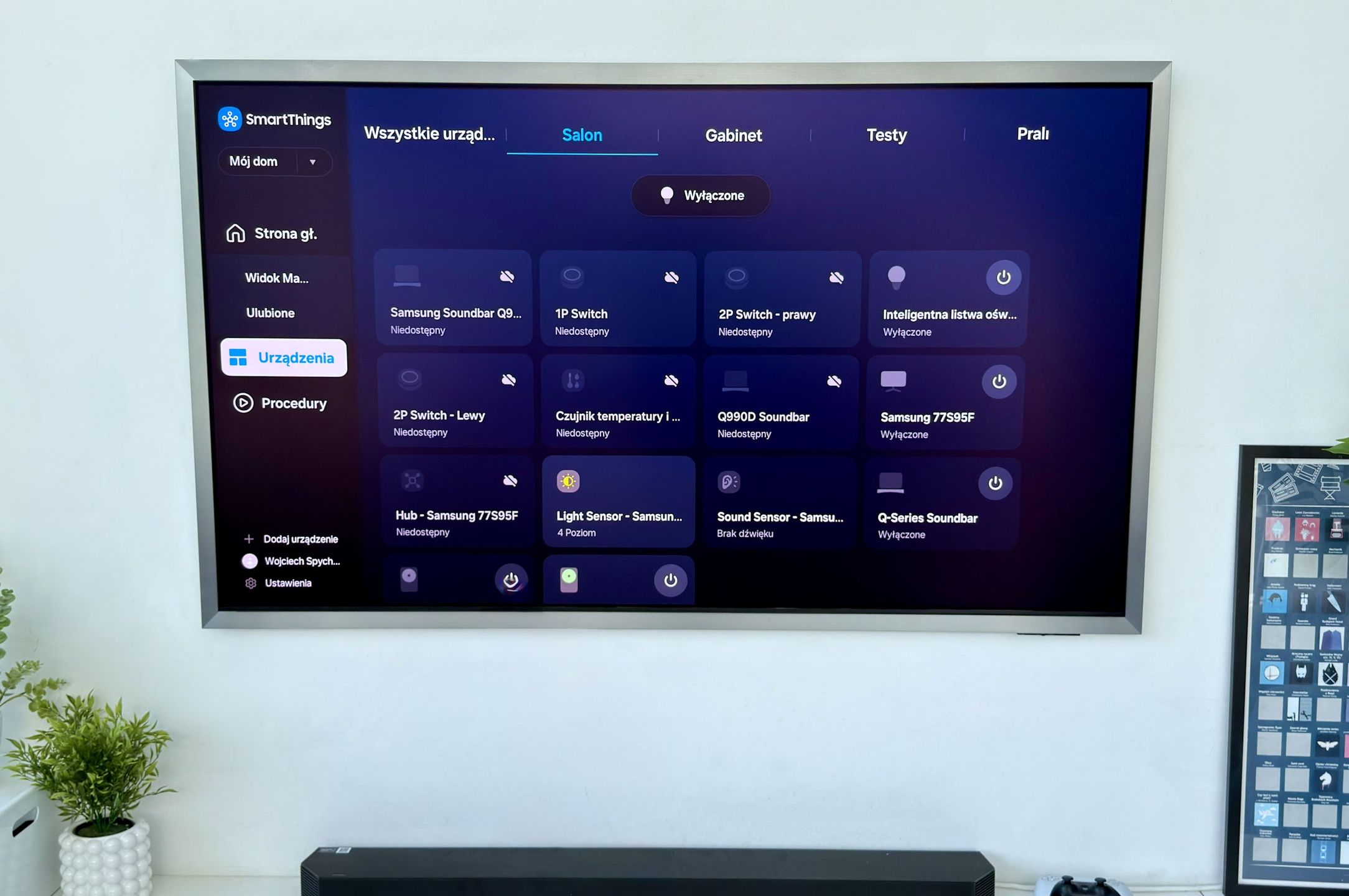 Samsung OLED S99H - panel SmartThings