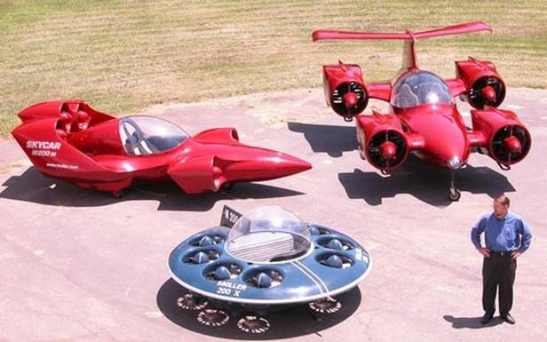 Latające machiny z serii Skycar - projekty Paula Mollera
