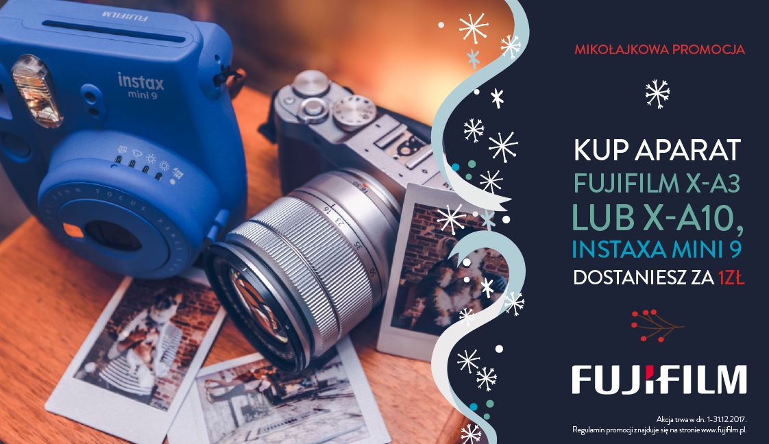 Mikołajkowa promocja Fujifilm - kup aparat i odbierz Instaxa mini 9 albo drukarkę Instaxów za 1 zł