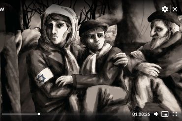 Kadr z filmu "Wśród sąsiadów"