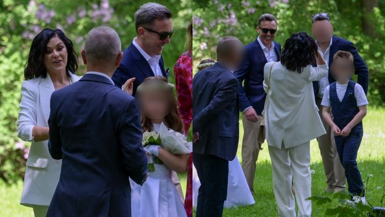 Katarzyna Cichopek przyłapana po komunii córki. Towarzyszyli jej bliscy i Maciej Kurzajewski
