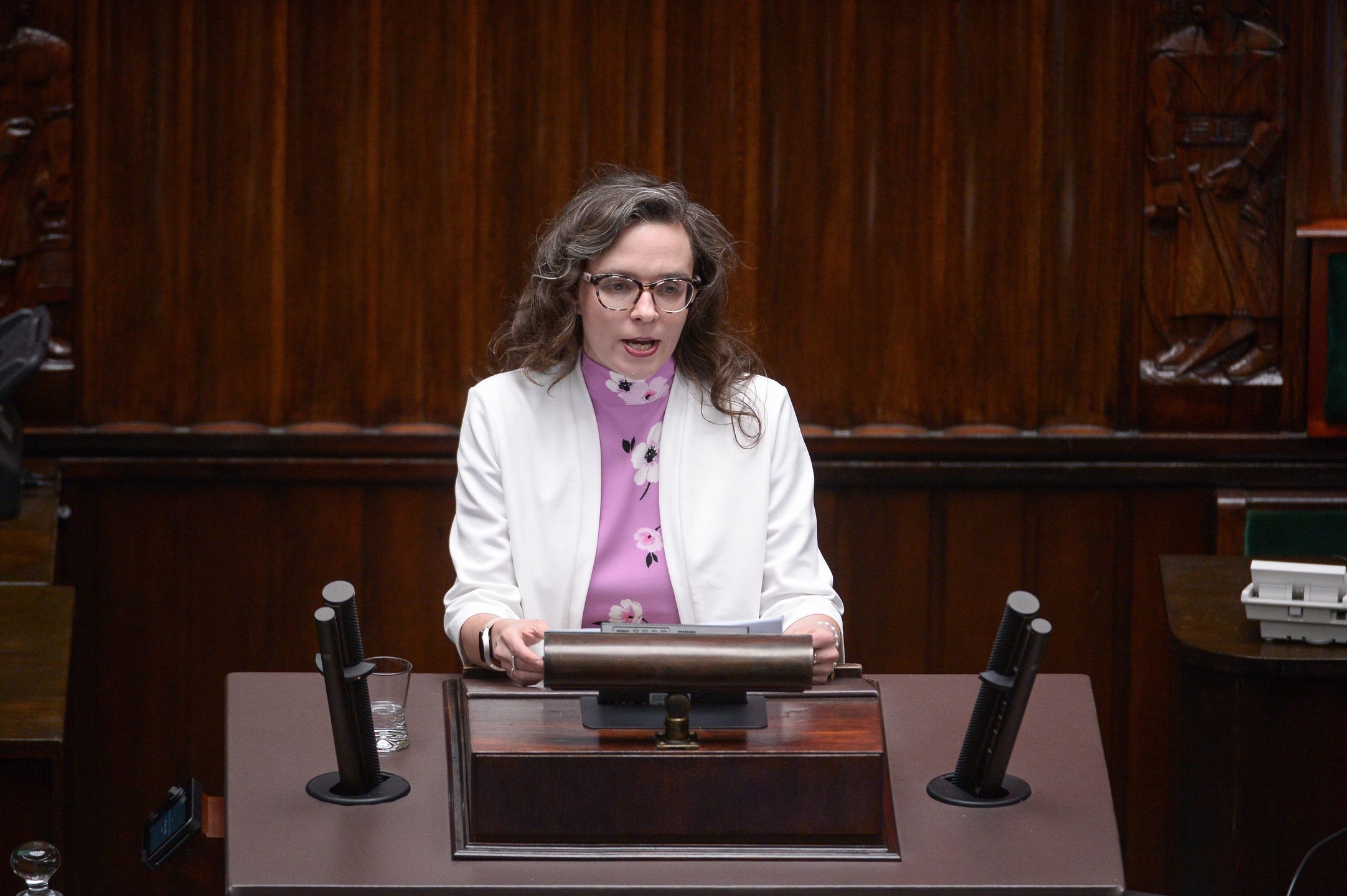 Klaudia Jachira
Warszawa, 24.04.2024. Pos�anka KO Klaudia Jachira przemawia na sali Sejmu w Warszawie, 24 bm. Sejm zajmuje si� informacj� prokuratora generalnego Adama Bodnara o kontroli operacyjnej w Polsce, m.in. przy u�yciu Pegasusa. (mr) PAP/Marcin Obara
Marcin Obara
10, 10., kadencja, kadencji, obrady, parlament, polityk polityka, posiedzenie, posiedzenie Sejmu, sala obrad, sejm, sejmowa, X, Sejm RP, 10. posiedzenie