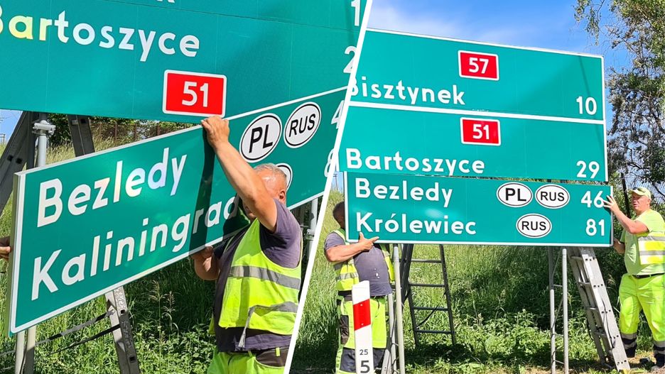 Wymiana tablic na Warmii i Mazurach