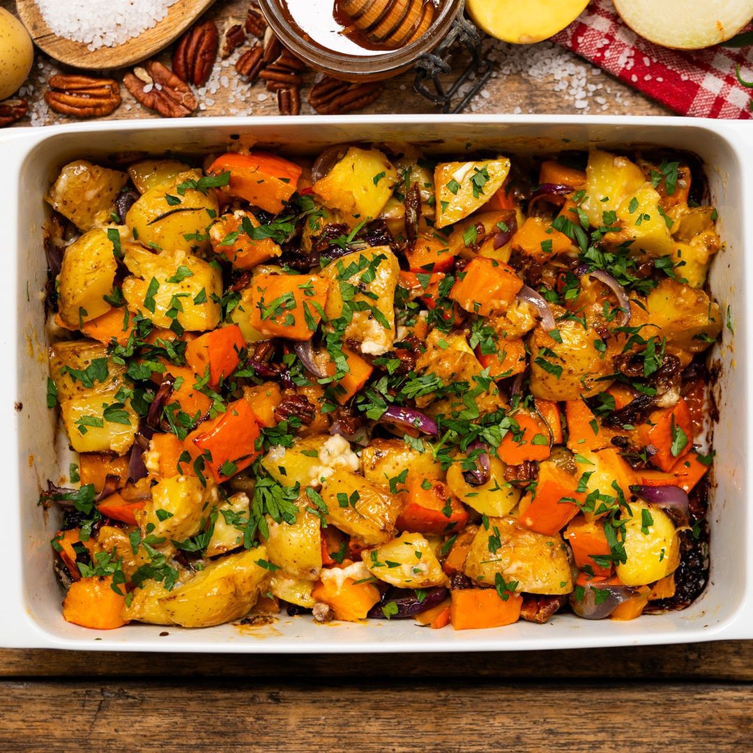 Vegetable casserole with pumpkin