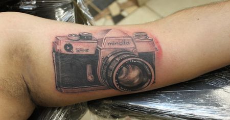 Tatuaże z fotograficznym motywem [galeria]