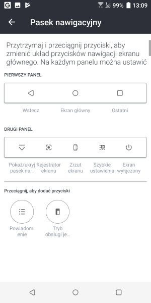 HTC U12+ pasek nawigacyjny