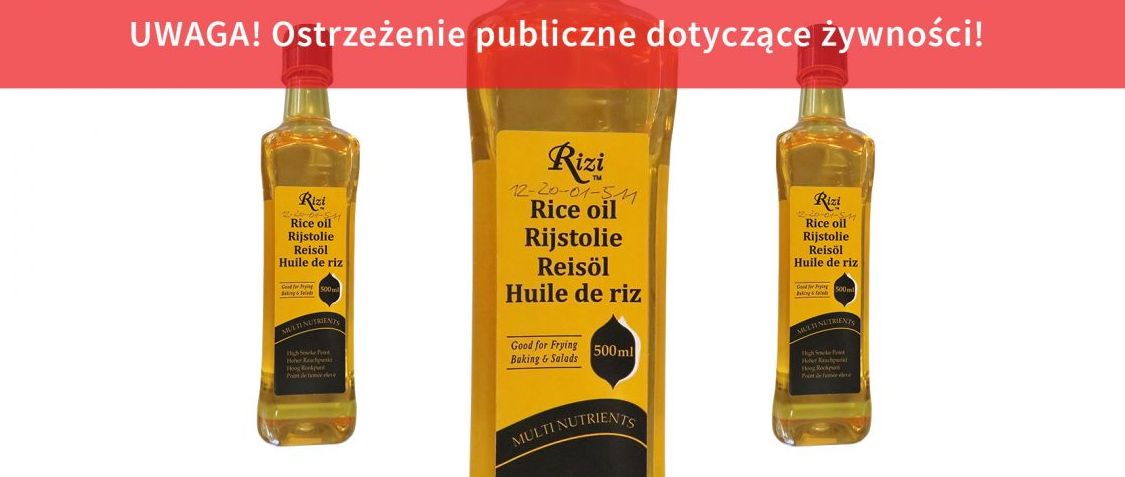 Wycofano olej z ryżu (GIS)