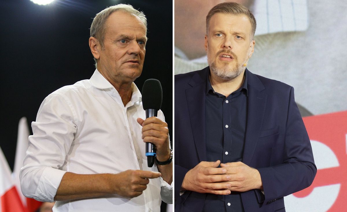 Donald Tusk i Adrian Zandberg