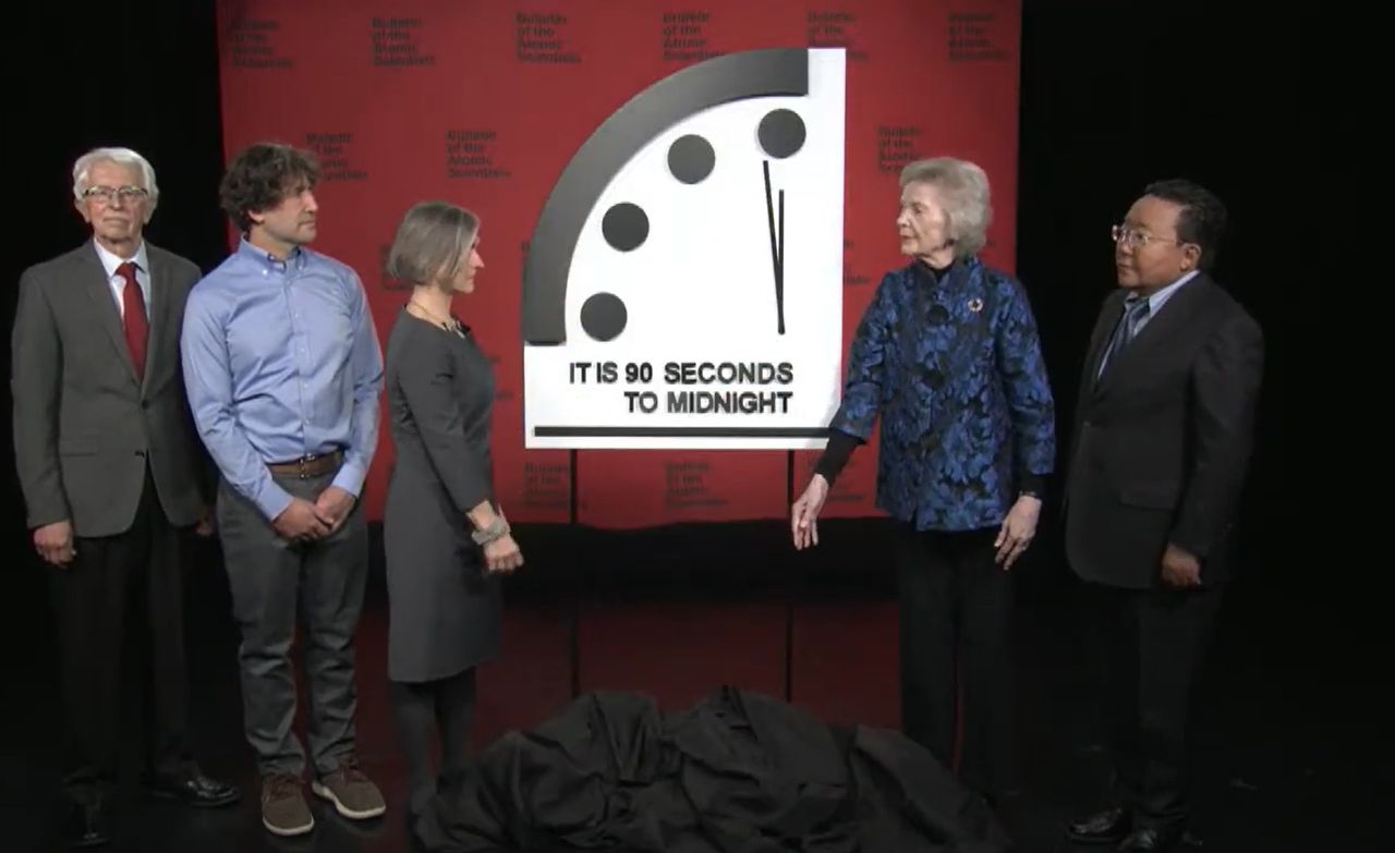Doomsday Clock 90 seconds to midnight