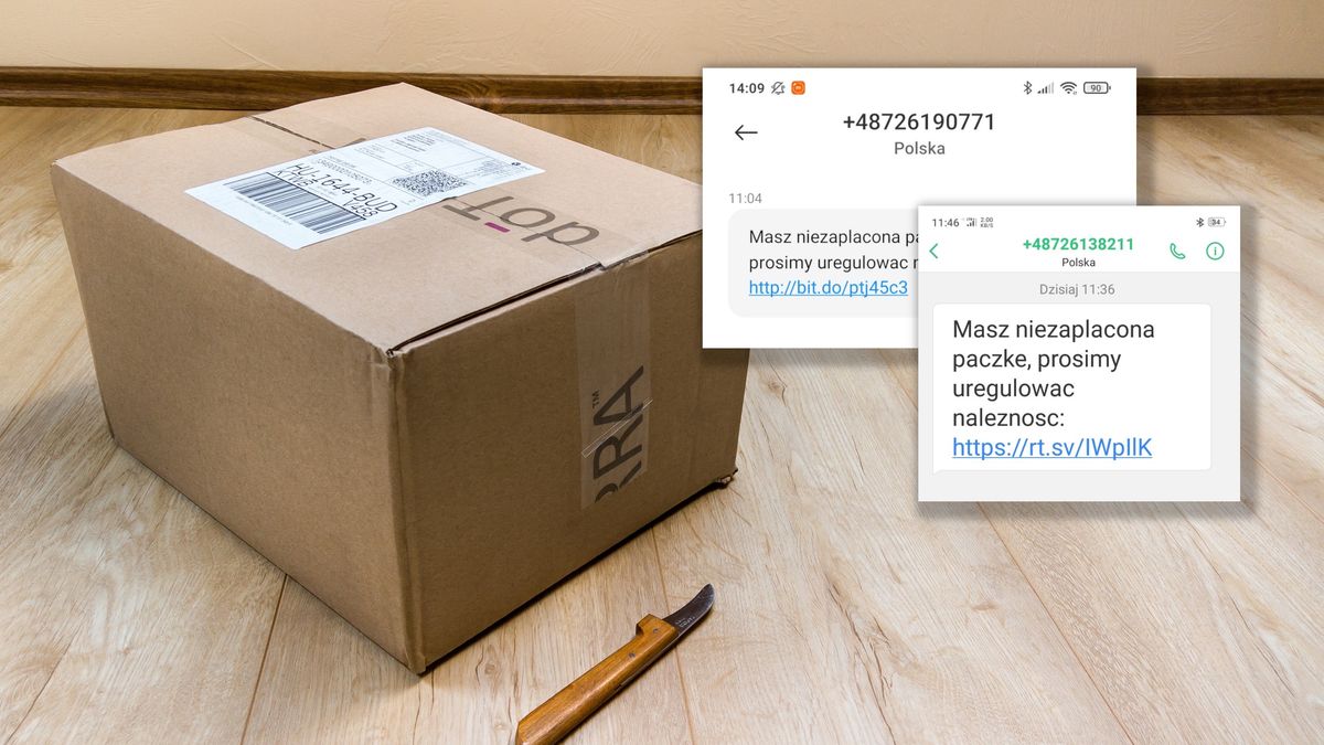 Fałszywe SMS-y o paczce