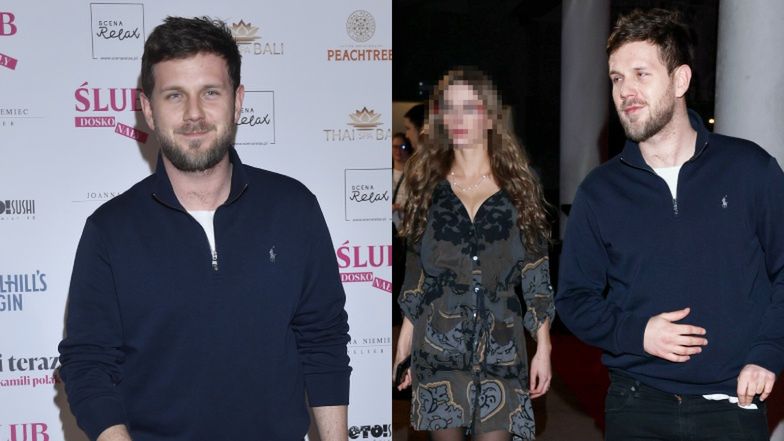 Antek Królikowski DEBIUTUJE na salonach z Izabelą podczas premiery sztuki "Ślub Doskonały". Na ściance pozował jednak sam... (ZDJĘCIA)