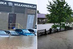 Zalane po sam dach. Są nagrania z Bielska-Białej pod wodą