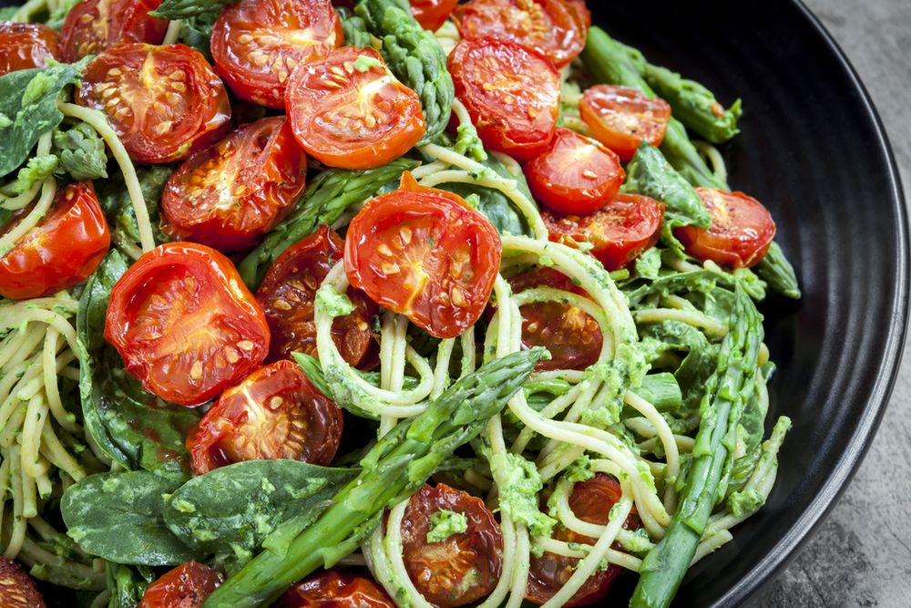 Spaghetti ze szpinakiem