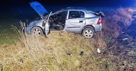 Pijany 19-latek spowodował wypadek w Sylwestra w miejscowości Stropkowo