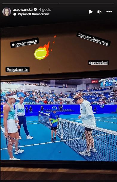Agnieszka Radwańska ta spędziła poranek