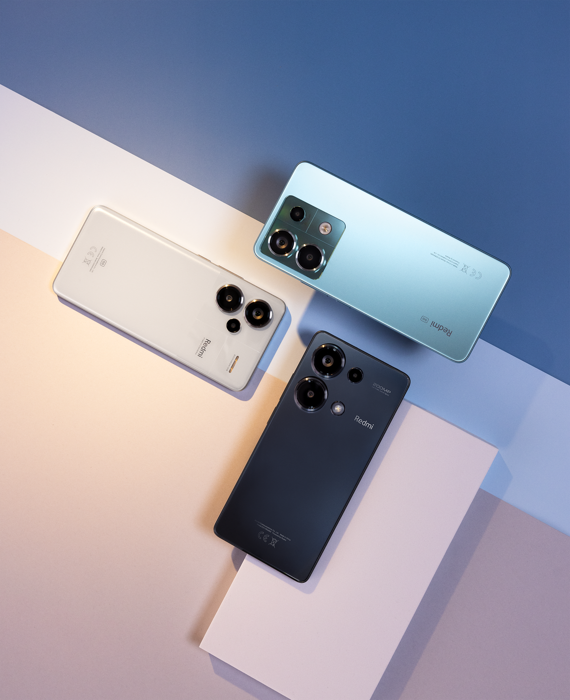 Redmi Note 13 Pro+ 5G (Moonlight White), Redmi Note 13 Pro 5G (Ocean Teal), Redmi Note 13 Pro (Moonlight  Black)