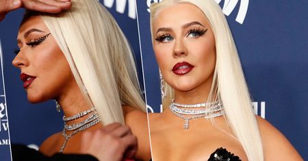 Christina Aguilera od stóp do głów w cekinach. Ale i tak wszyscy patrzyli na jej dekolt