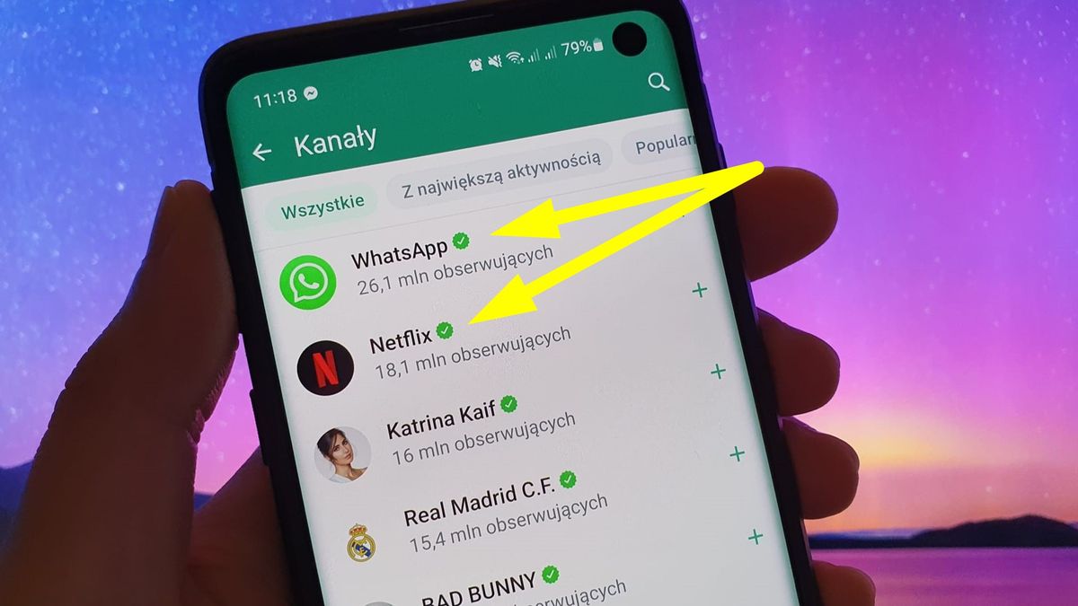 Symbol weryfikacji w WhatsAppie