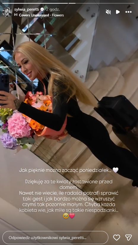 Sylwia Peretti dostała od nieznajomego bukiet kwiatów