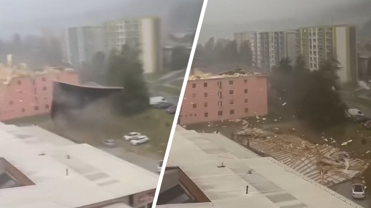 Zerwany dach w Gelnicy