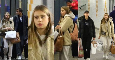 Objuczona walizami Oliwia Bieniuk wysiada z ojcem na peronie w Gdyni (ZDJĘCIA)