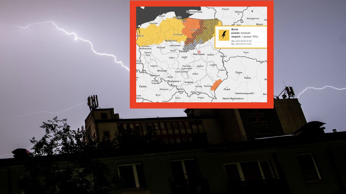 Ostrzeżenia przed burzami. W niektórych regionach 