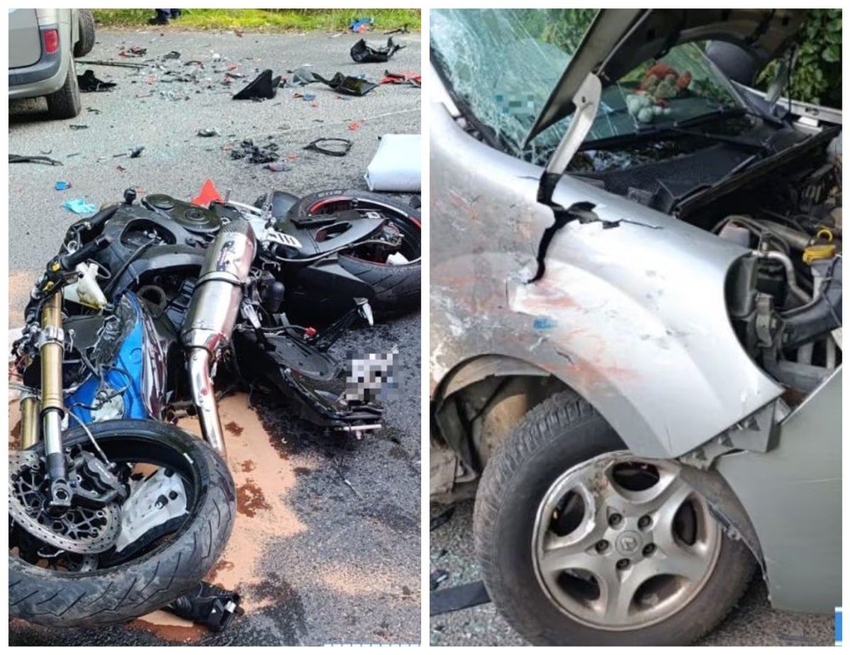 Tragiczny wypadek pod Lubinem. Motocyklista zginął na miejscu