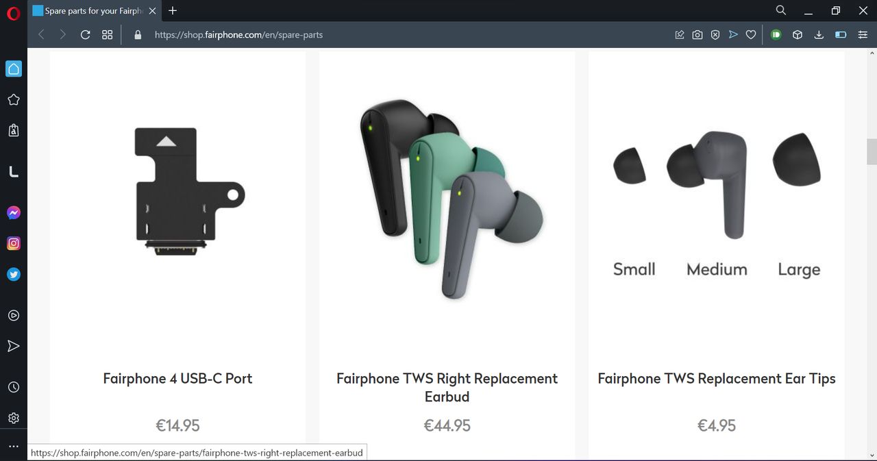 Fairphone pozwala dokupić pojedyncze elementy wyposażenia słuchawek