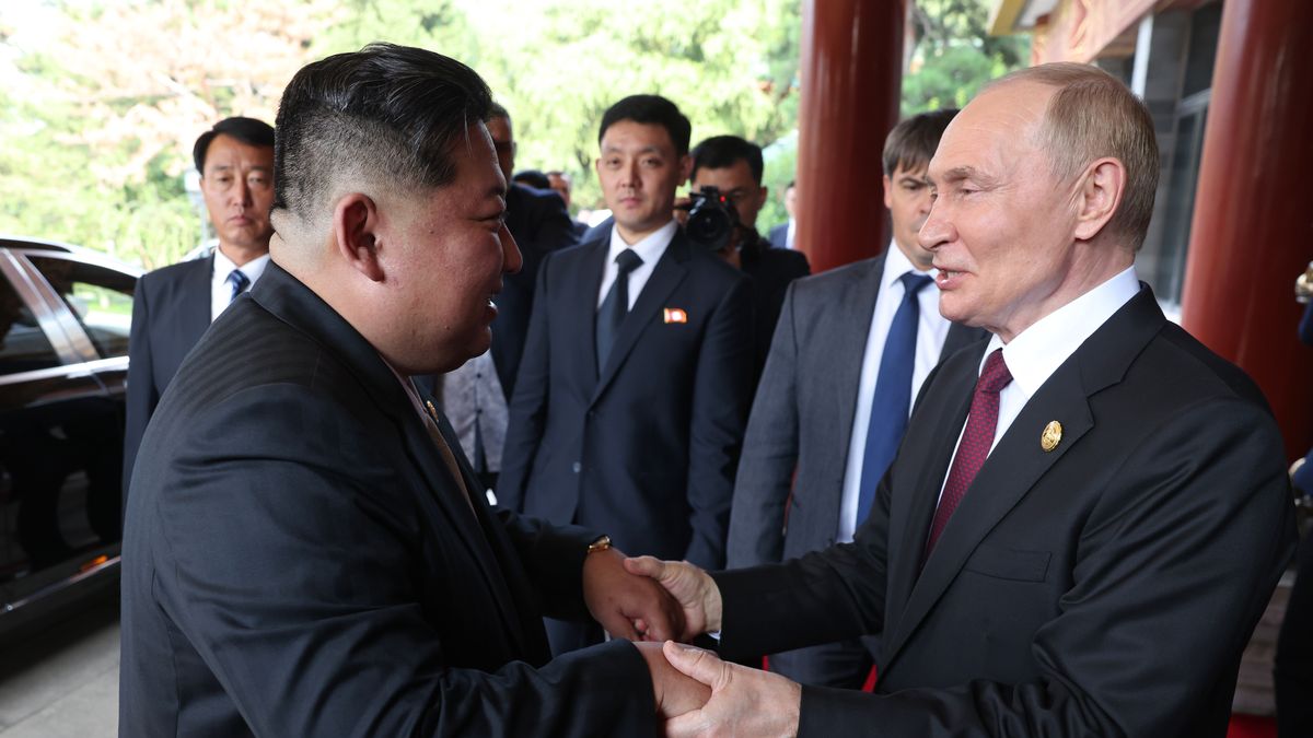 Kim Dzong Un i Władimir Putin