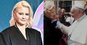 Małgorzata Kożuchowska wspomina papieża Franciszka i publikuje zdjęcia z ich spotkania, na które zabrała syna