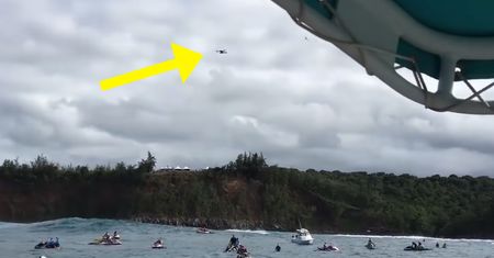 Dron nie miał szans w starciu z helikopterem