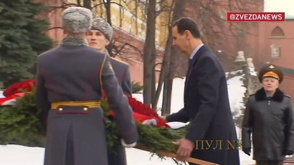Baszar al-Asad pod Grobem Nieznanego Żołnierza w Moskwie